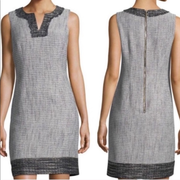 Karl Lagerfeld Dresses & Skirts - 🆕KARL LAGERFELD Gray Tweed Sleeves Dress
